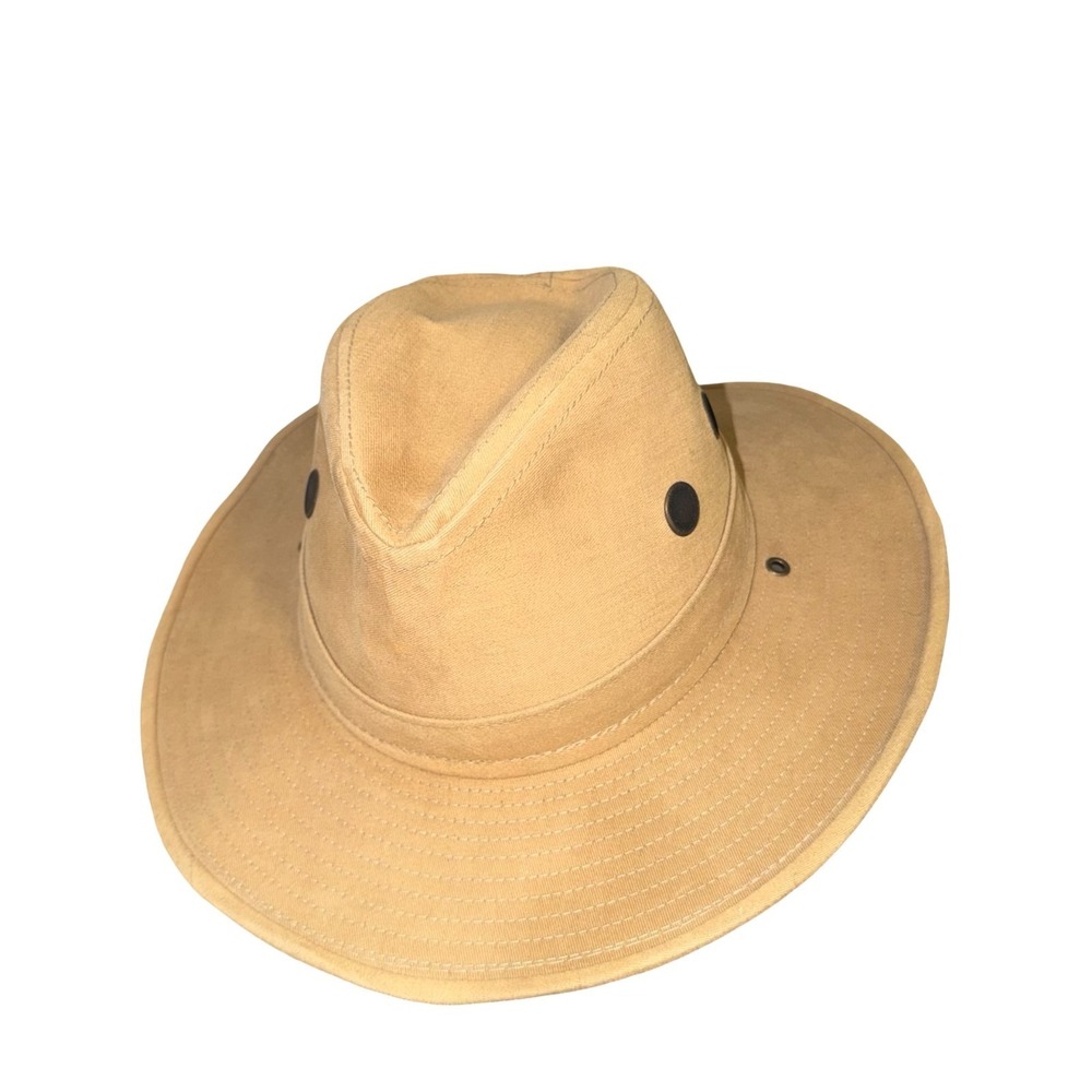 Vintage HatQuarters USA by Henshel Tan Canvas outback Size Large